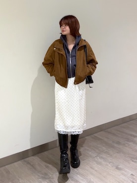 narunaさん（レディース・159cm）の冬コーディネート