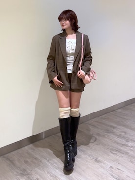 narunaさん（レディース・159cm）の冬コーディネート