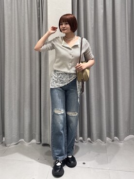 「FREE'S MART（フリーズマート）のアイテム（パンツ）」を使った、narunaさん（レディース・159cm）の夏コーディネート