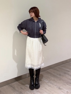 narunaさん（レディース・159cm）の冬コーディネート