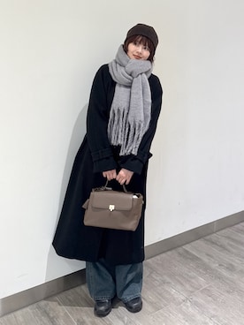 「アイテム（帽子）」を使った、narunaさん（レディース・159cm）の冬コーディネート