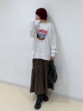 「FREE'S MART（フリーズマート）のアイテム（アクセサリー）」を使った、narunaさん（レディース・159cm）の秋コーディネート