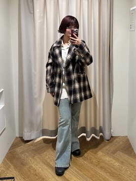 「おでかけコーデ」｜「アイテム（ジャケット/アウター）」を使った、narunaさん（レディース・159cm）の冬コーディネート