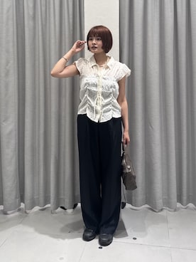 「FREE'S MART（フリーズマート）のアイテム（パンツ）」を使った、narunaさん（レディース・159cm）の夏コーディネート