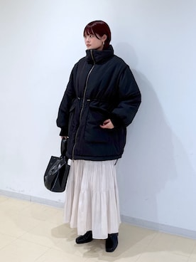 「FREE'S MART（フリーズマート）のアイテム（その他アウター）」を使った、narunaさん（レディース・159cm）の冬コーディネート