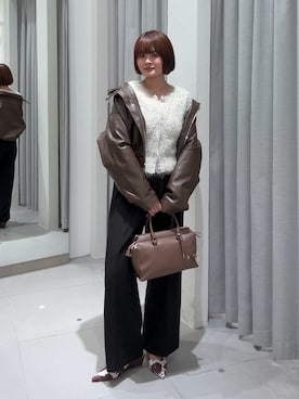 「FREE'S MART（フリーズマート）のアイテム（パンツ）」を使った、narunaさん（レディース・159cm）の秋コーディネート