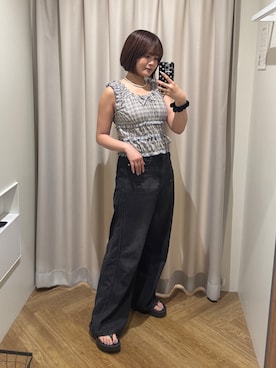 「FREE'S MART（フリーズマート）のアイテム」を使った、narunaさん（骨格ストレート・レディース・159cm）の夏コーディネート