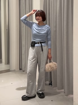 「FREE'S MART（フリーズマート）のアイテム（パンツ）」を使った、narunaさん（レディース・159cm）の秋コーディネート