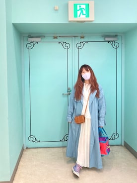 「靴」｜「アイテム（ジャケット/アウター）」を使った、しずさん（レディース・153cm）の春コーディネート