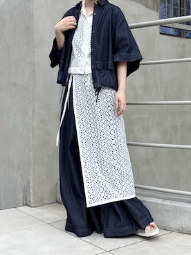 「ラップスカート」｜moniさん（レディース・155cm）の秋コーディネート