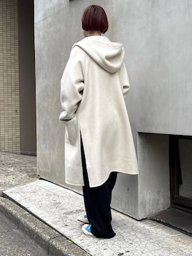 「アイテム（ダッフルコート）」を使った、moniさん（レディース・155cm）の冬コーディネート