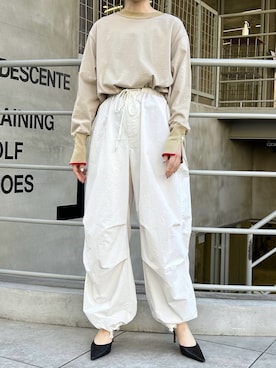 「Munich（ミューニック）のアイテム（Tシャツ/カットソー）」を使った、moniさん（レディース・155cm）の春コーディネート