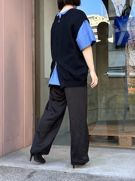 「Munich（ミューニック）のアイテム（Tシャツ/カットソー）」を使った、moniさん（レディース・155cm）の春コーディネート