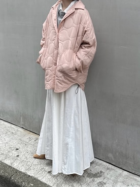 「キルティングコート」｜moniさん（レディース・155cm）の秋コーディネート