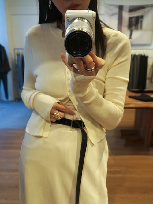 LA PEAU DE GEM】washable full button knit/ウォッシャブルフルボタン