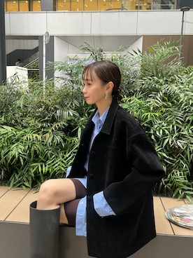 「アイテム（カバーオール）」を使った、moekaさん（レディース・164cm）の秋コーディネート