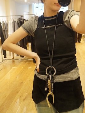 「LA PEAU DE GEM（ラポドゥジェム）のアイテム」を使った、moekaさん（レディース・164cm）の春コーディネート