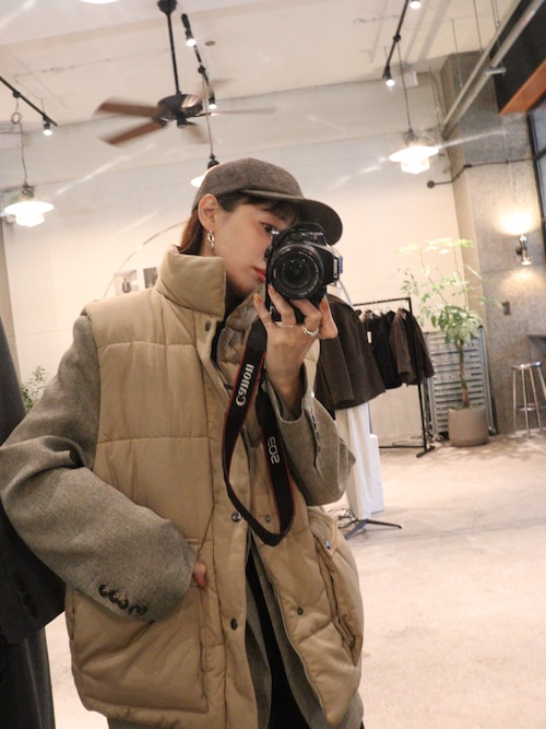 LA PEAU DE GEM】bomber vest/ボンバーベスト（ダウンベスト）｜LA