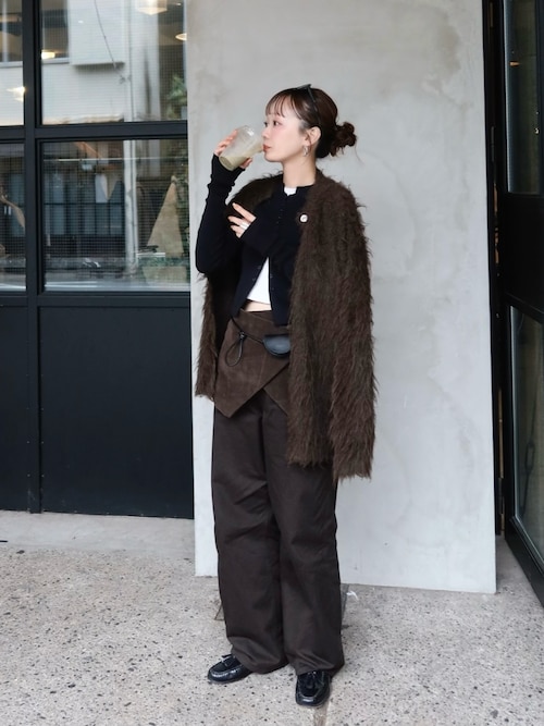 LA PEAU DE GEM】washable full button knit/ウォッシャブルフルボタン