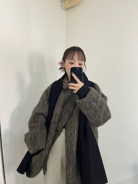 「アイテム（マフラー）」を使った、moekaさん（レディース・164cm）の秋コーディネート