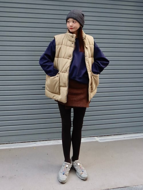 セール】【LA PEAU DE GEM】bomber vest/ボンバーベスト（ダウンベスト