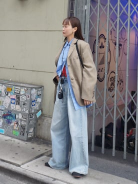 「アイテム（キャミソール）」を使った、moekaさん（レディース・164cm）の秋コーディネート