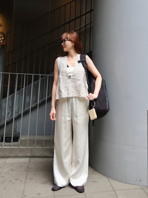 ブラウス シャツ 「LA PEAU DE GEM」natural v neck blouse/ナチュラルVネックブラウス レディース la peau de gem ブラウス シャツ 「LA PEAU DE GEM」natural v