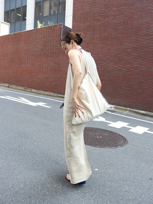 LA PEAU DE GEM】linen long one piece/リネンロングワンピ