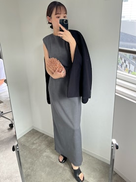 「LA PEAU DE GEM（ラポドゥジェム）のアイテム（ジャケット/アウター）」を使った、moekaさん（レディース・164cm）の春コーディネート
