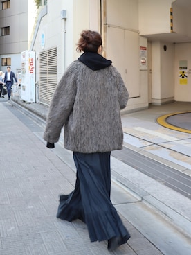 「アイテム（ステンカラーコート）」を使った、moekaさん（レディース・164cm）の秋コーディネート