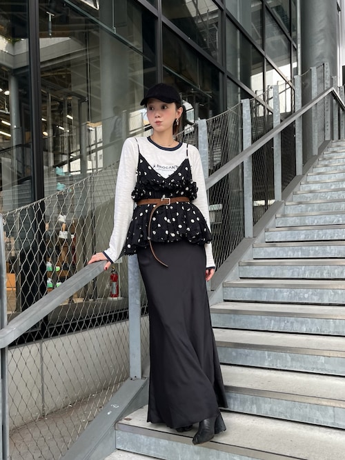 LA PEAU DE GEM】sheer print tee/シアープリントTEE（Tシャツ