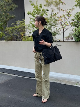 「LA PEAU DE GEM（ラポドゥジェム）のアイテム」を使った、moekaさん（レディース・164cm）の春コーディネート