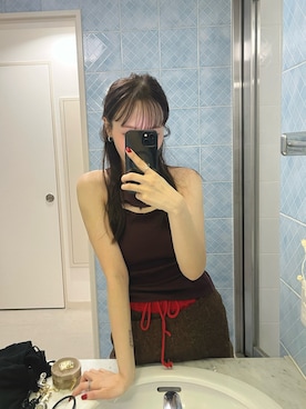 「LA PEAU DE GEM（ラポドゥジェム）のアイテム」を使った、moekaさん（レディース・164cm）の春コーディネート