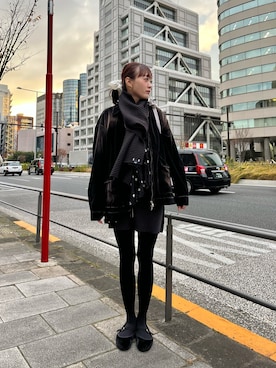「LA PEAU DE GEM（ラポドゥジェム）のアイテム（ジャケット/アウター）」を使った、moekaさん（レディース・164cm）の冬コーディネート