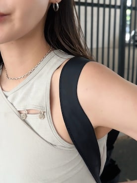 「LA PEAU DE GEM（ラポドゥジェム）のアイテム」を使った、moekaさん（レディース・164cm）の春コーディネート