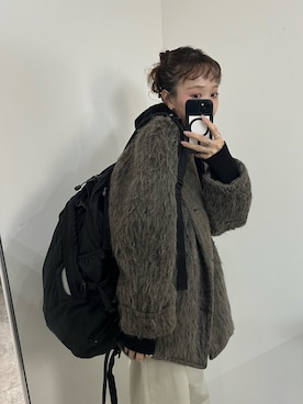 「アイテム（ステンカラーコート）」を使った、moekaさん（レディース・164cm）の秋コーディネート