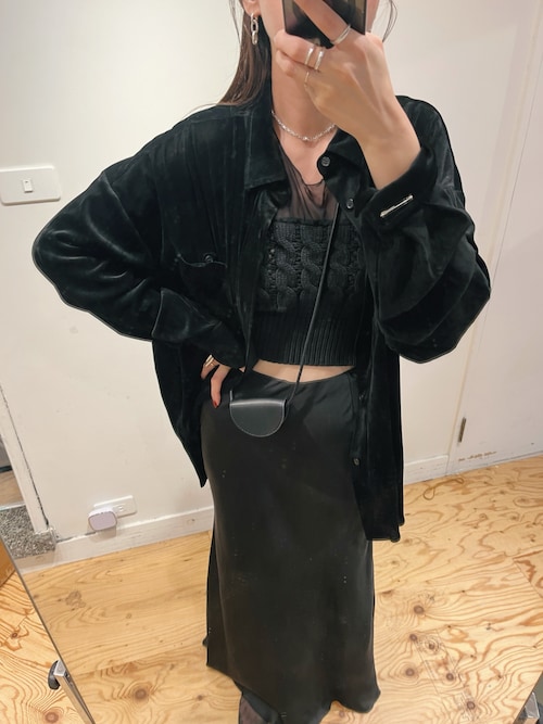 LA PEAU DE GEM ■velour shirt LA PEAU DE GEM】velour shirt/ベロアシャツ（シャツ/ブラウス