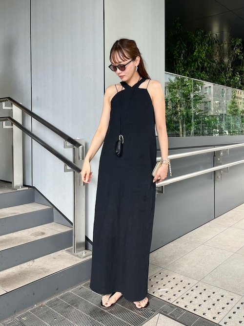 セール】【LA PEAU DE GEM】linen long one piece/リネンロング