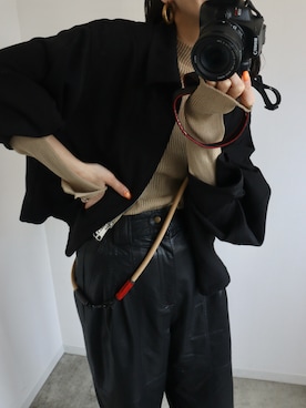 「LA PEAU DE GEM（ラポドゥジェム）のアイテム（ジャケット/アウター）」を使った、moekaさん（レディース・164cm）の春コーディネート