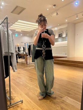 「LA PEAU DE GEM（ラポドゥジェム）のアイテム」を使った、moekaさん（レディース・164cm）の春コーディネート