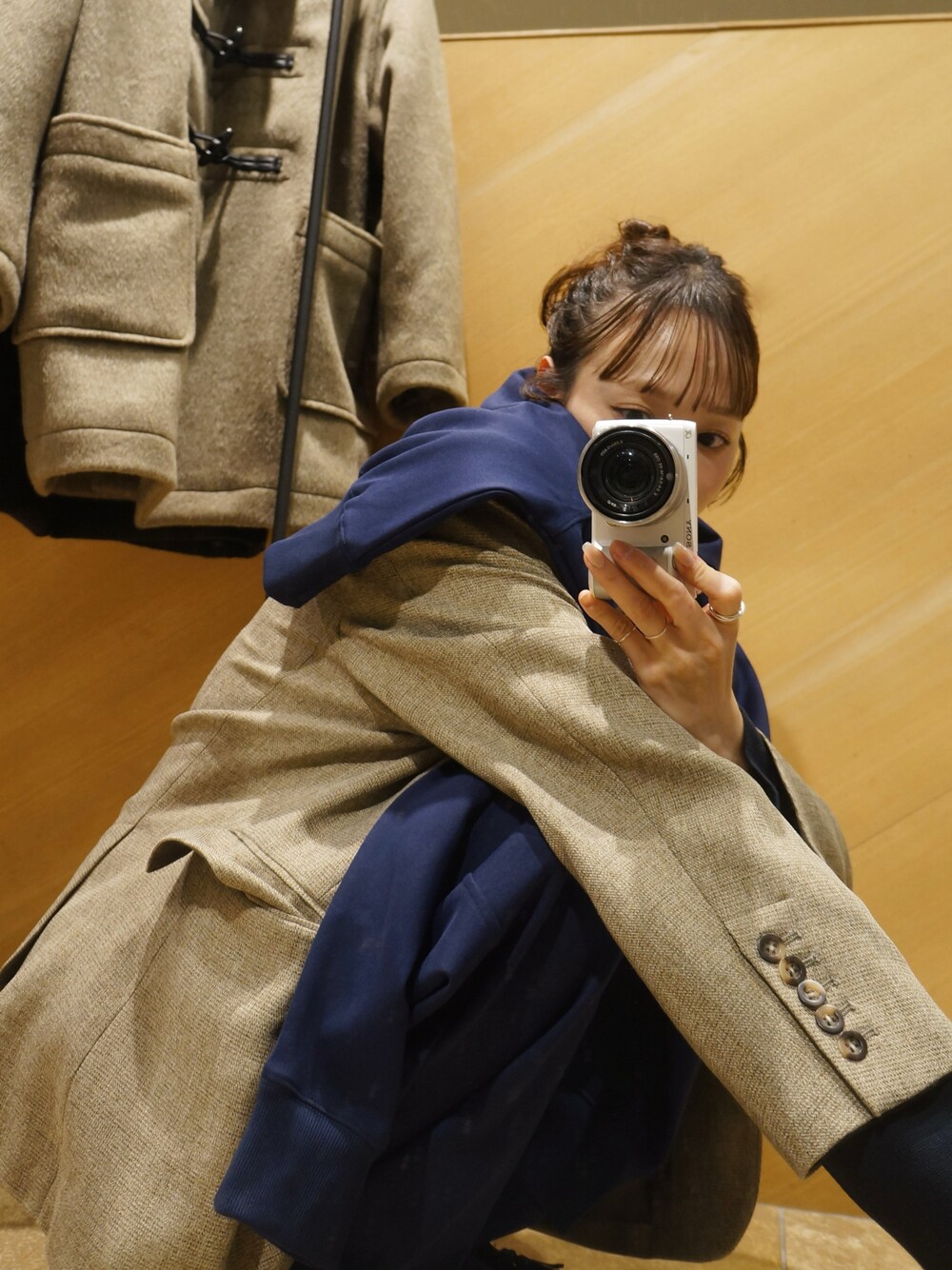 LA PEAU DE GEM】check single breasted jacket/チェックシングル