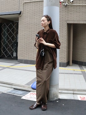 「LA PEAU DE GEM（ラポドゥジェム）のアイテム」を使った、moekaさん（レディース・164cm）の秋コーディネート