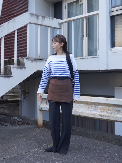 セール】【LA PEAU DE GEM】cupra semi flare pants/キュプラ