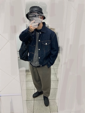 「GUコーデ」｜「アイテム（モカシン/デッキシューズ）」を使った、みつぴょんさん（メンズ・170cm）の春コーディネート