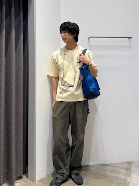 「BAYFLOW（ベイフロー）のグラスコード（その他小物、ブラック系）」を使った、riiiin0804さん（メンズ）の春コーディネート