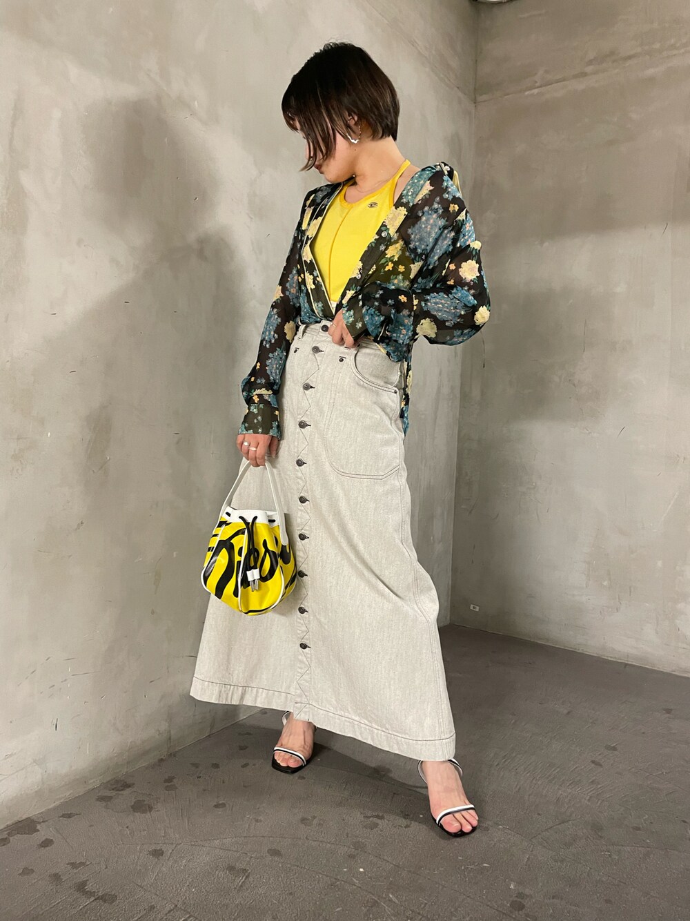 美品☆希少デザイン☆DIESEL ディーゼル　スカート　変形　総柄　膝下隠れます DIESEL レディース 総柄サイドスリットスカート ロングスカート