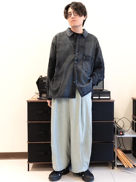 「ANCELLM（アンセルム）のアイテム（トップス）」を使った、Yuanさん（メンズ・175cm）の春コーディネート