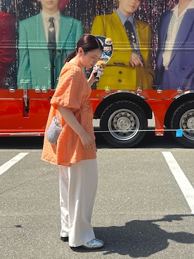 「Ameri（アメリ）のアイテム」を使った、ららめろさん（レディース・163cm）の春コーディネート
