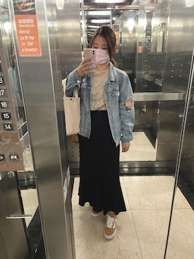 「skirt」｜「アイテム（ジャケット/アウター）」を使った、 Farahさん（レディース・162cm）の秋コーディネート