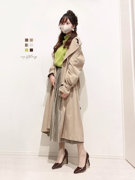 「N.（N. Natural Beauty Basic）（エヌエヌナチュラルビューティーベーシック）のアイテム（トレンチコート）」を使った、comugiさん（レディース・160cm）の春コーディネート